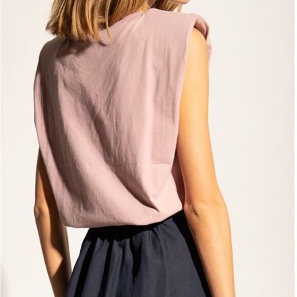 All Saints Revolve Cotton Coni Tank Top in Morning Mauve Size Large NEW 175.00 - Picture 4 of 14